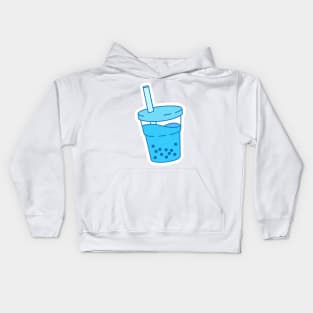 Blue boba Kids Hoodie